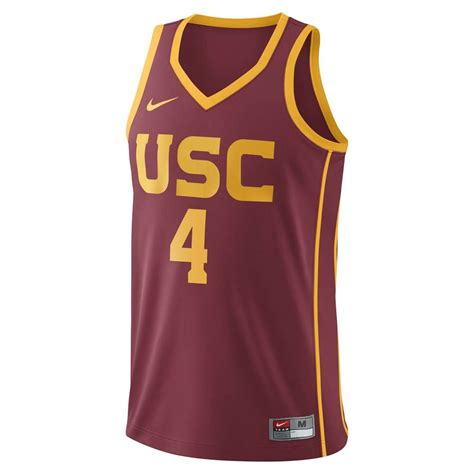 nike usc trojans replica basketball jersey 4 crimson